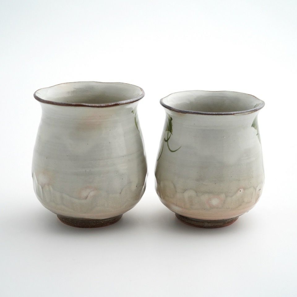 シリーズ以外・その他 粉引六瓢 夫婦湯呑〈2個〉 京焼・清水焼 |皿や鉢