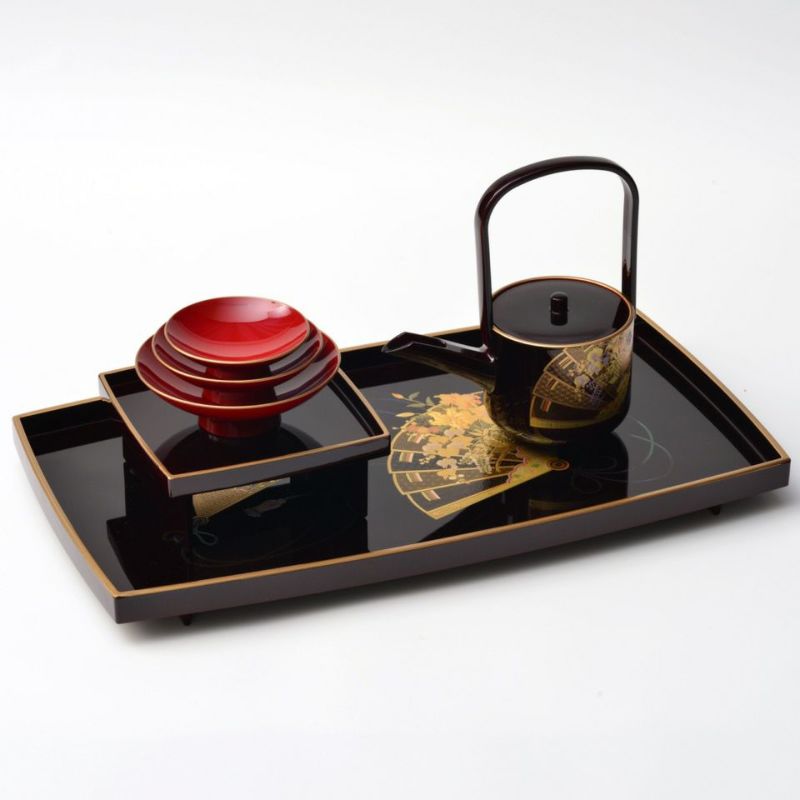 山中塗（石川県） 【山中塗】胴張屠蘇器 天上の舞〈1組〉 |皿や鉢など