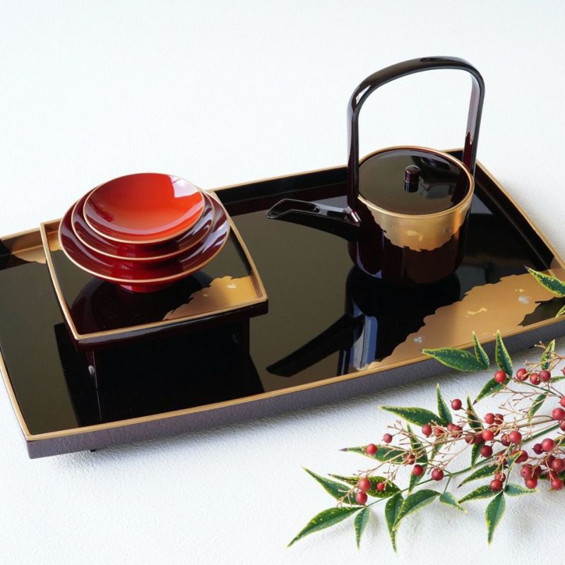 山中塗（石川県） 【山中塗】胴張屠蘇器 溜金雲〈1組〉 |皿や鉢など和