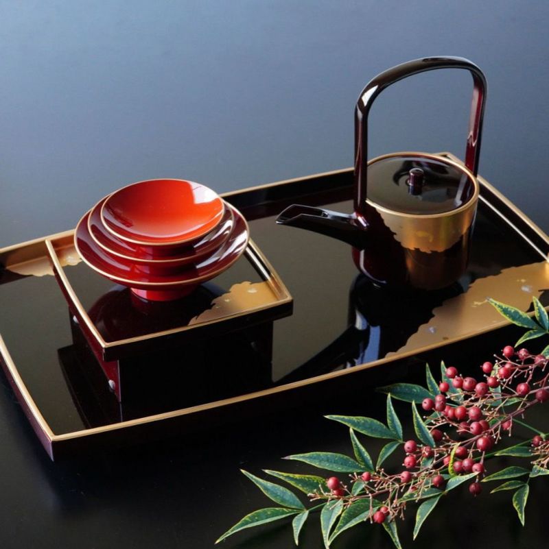 山中塗（石川県） 【山中塗】胴張屠蘇器 溜金雲〈1組〉 |皿や鉢など和