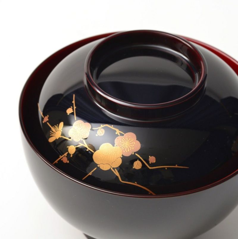 越前塗（福井県） 【越前塗】梅 溜 雑煮椀〈1個〉 |皿や鉢など和食器の