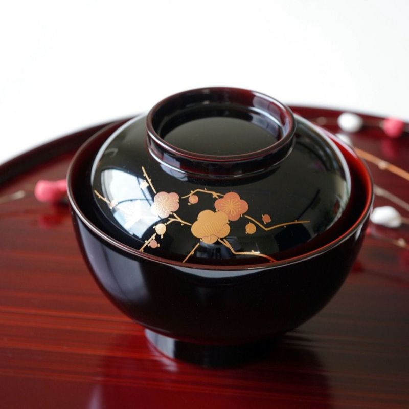 越前塗（福井県） 【越前塗】梅 溜 雑煮椀〈1個〉 |皿や鉢など和食器の