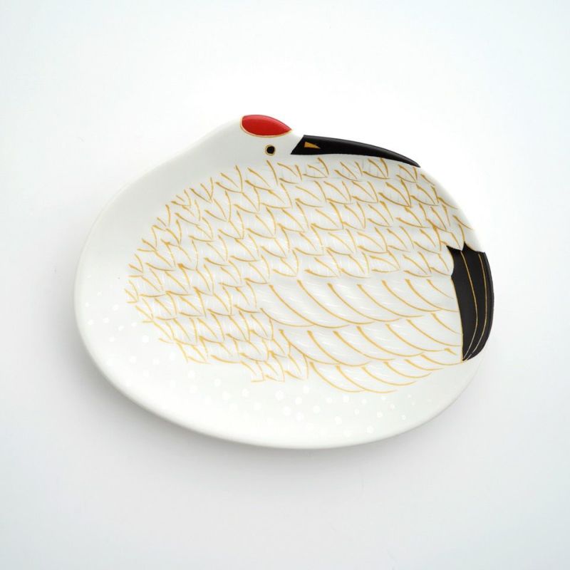 有田焼・伊万里焼（佐賀県） 【有田焼 幸楽窯】錦雪衣金羽根鶴形 銘々