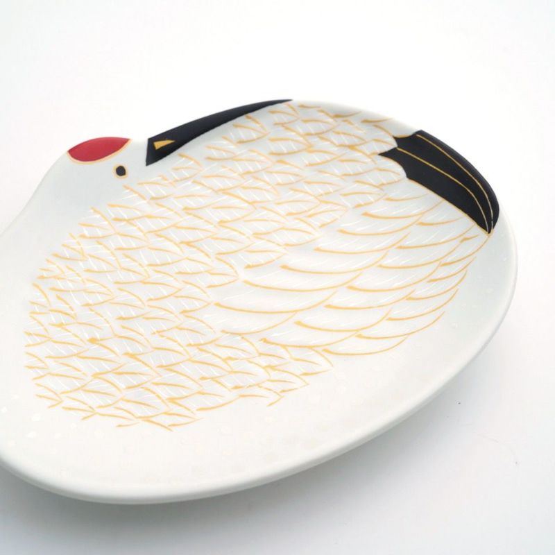 有田焼・伊万里焼（佐賀県） 【有田焼 幸楽窯】錦雪衣金羽根鶴形 銘々