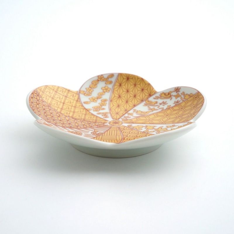 有田焼・伊万里焼（佐賀県） 【有田焼 幸楽窯】錦金彩祥瑞捻梅形 小