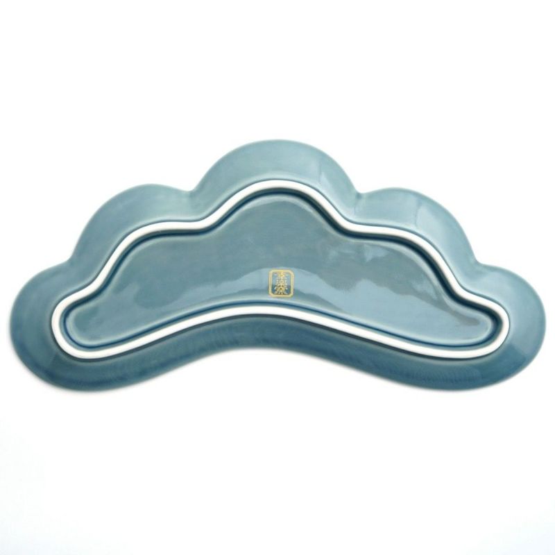 有田焼・伊万里焼（佐賀県） 【有田焼 幸楽窯】錦青鈍釉銀松葉形 前菜