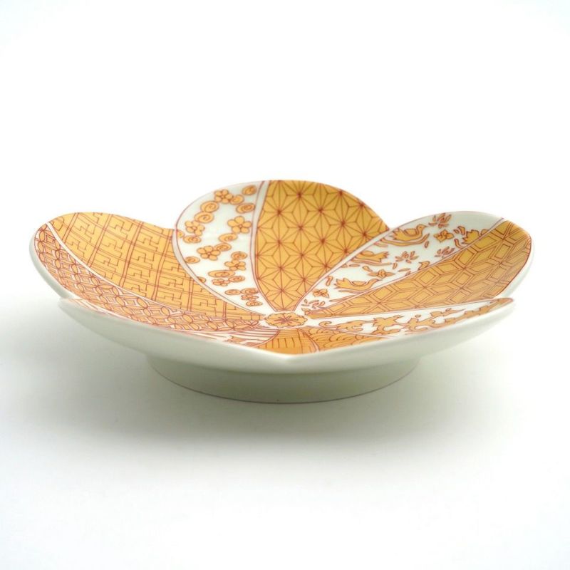 有田焼・伊万里焼（佐賀県） 【有田焼 幸楽窯】錦金彩祥瑞 捻梅形銘々