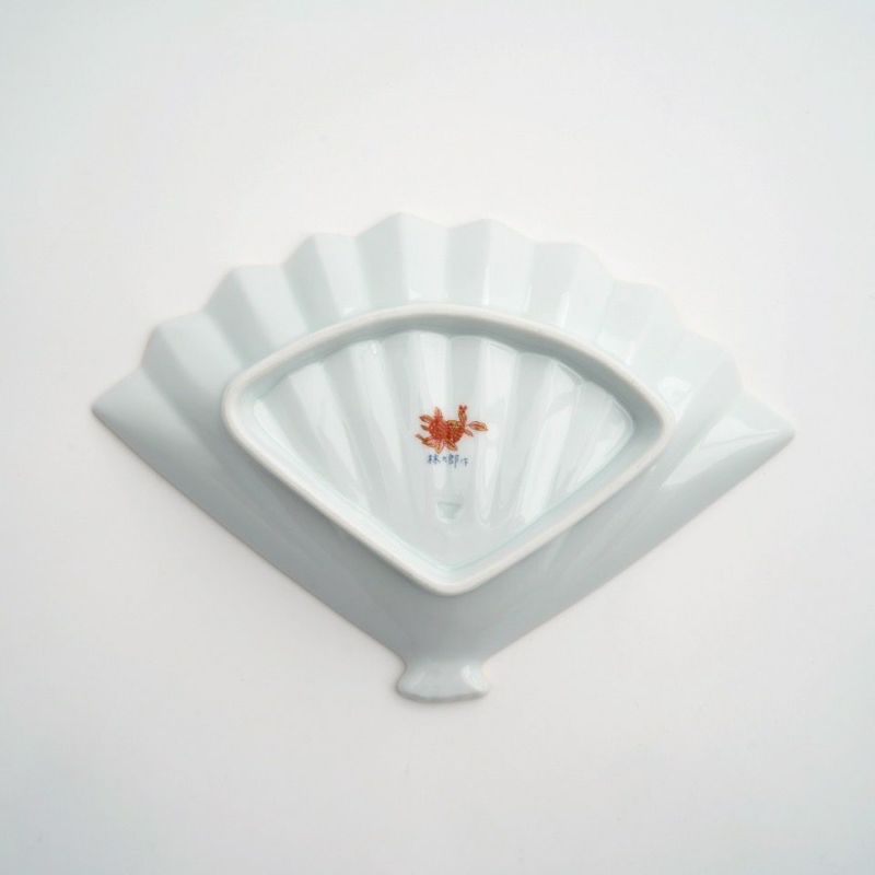 波佐見焼・三川内焼（長崎県） 【波佐見焼】赤濃鳳凰 扇形小皿〈1枚