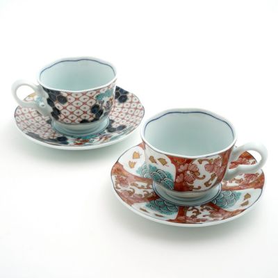 WATATOU コーヒーカップ蓋付き 2客セット 赤 緑(カップ WATATOU コーヒーカップ蓋付き 2客セット 赤 緑(カップ