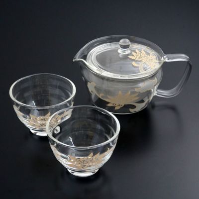 HARIO×たち吉 茶茶急須 禅・湯呑セット 京唐草〈急須1個・湯呑2個〉