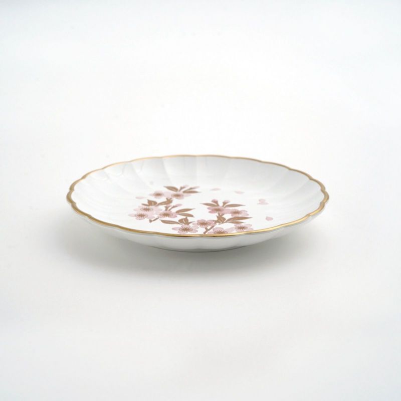 石木文　さくら　cherry blossoms オーバル　皿　新品　2022年 七宝焼き | 飾皿 | 丸新桜 27φ