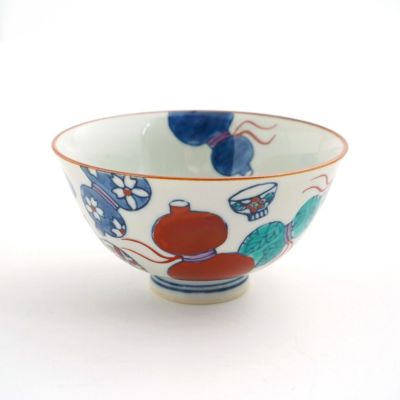 有田焼・伊万里焼（佐賀県） 【有田焼】吉祥松竹梅 飯碗（赤）〈1個