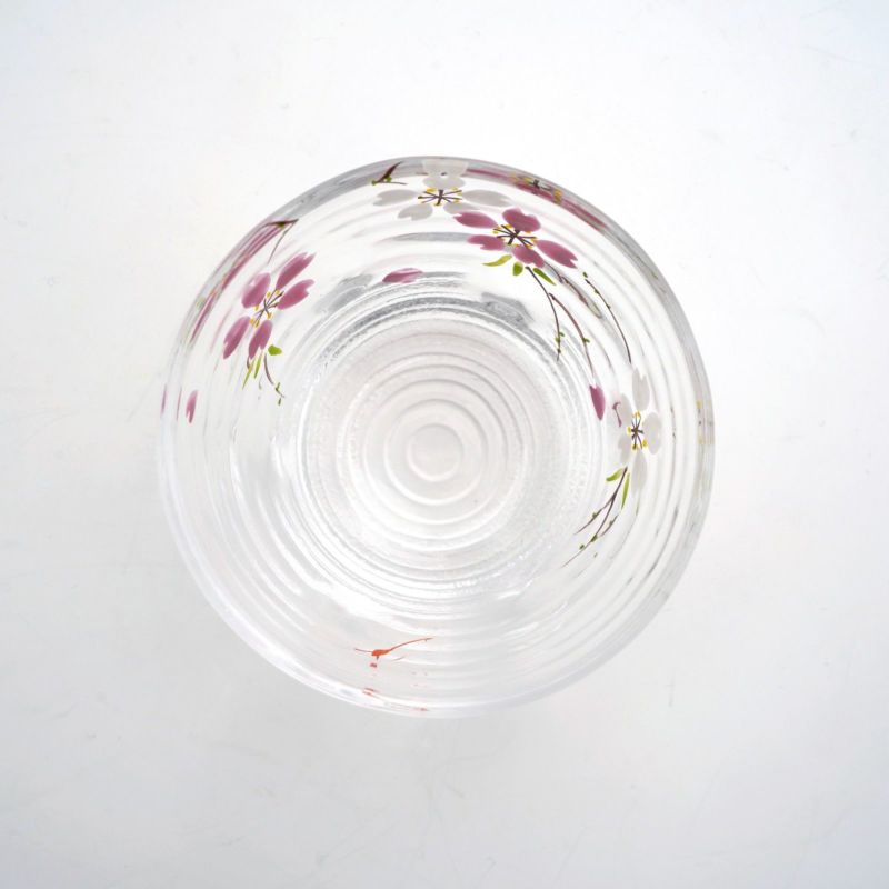 京の色絵ガラス 【京絵付け】京の色絵ガラス そば猪口 桜〈1個〉 |皿や
