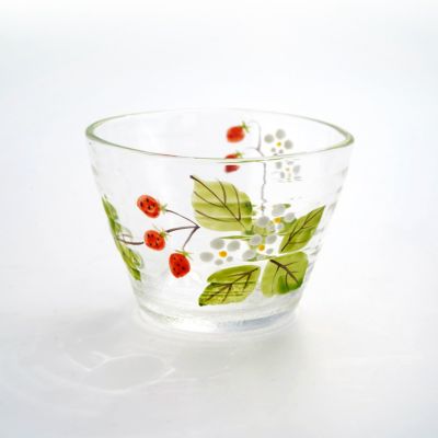 京の色絵ガラス　弘泉画　絵変わり15cmガラス皿　5枚セット　お花　ガラス皿 京の色絵ガラス 弘泉画 絵変わり15cmガラス皿 5枚セット お花