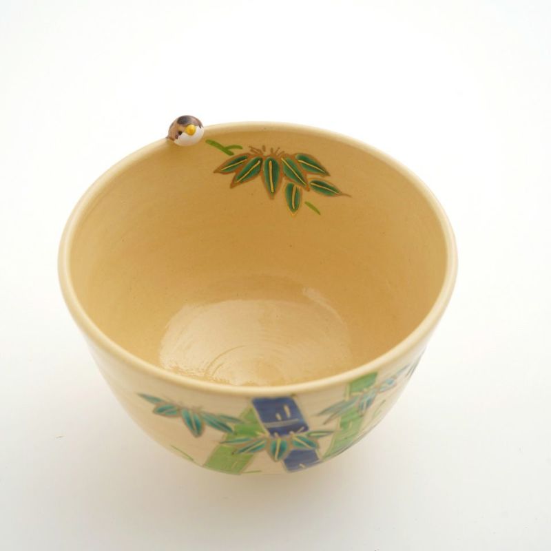 京焼・清水焼（京都府） 【京焼・清水焼】竹雀 抹茶碗〈1個