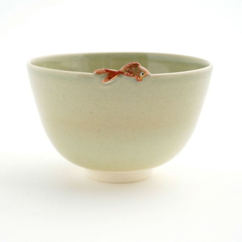 京焼・清水焼（京都府） 【京焼・清水焼】金魚 抹茶碗〈1個