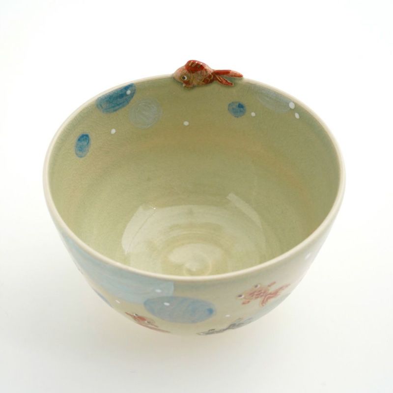 京焼・清水焼（京都府） 【京焼・清水焼】金魚 抹茶碗〈1個