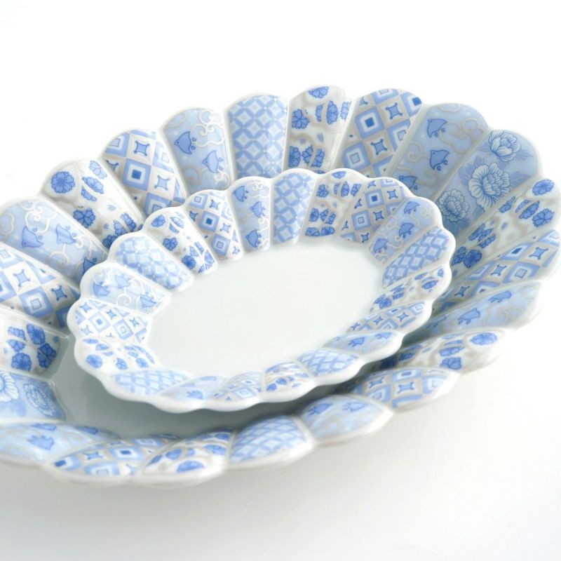 花離宮シリーズ 【波佐見焼】花離宮 楕円皿 大（ブルー）〈1枚〉 |皿や