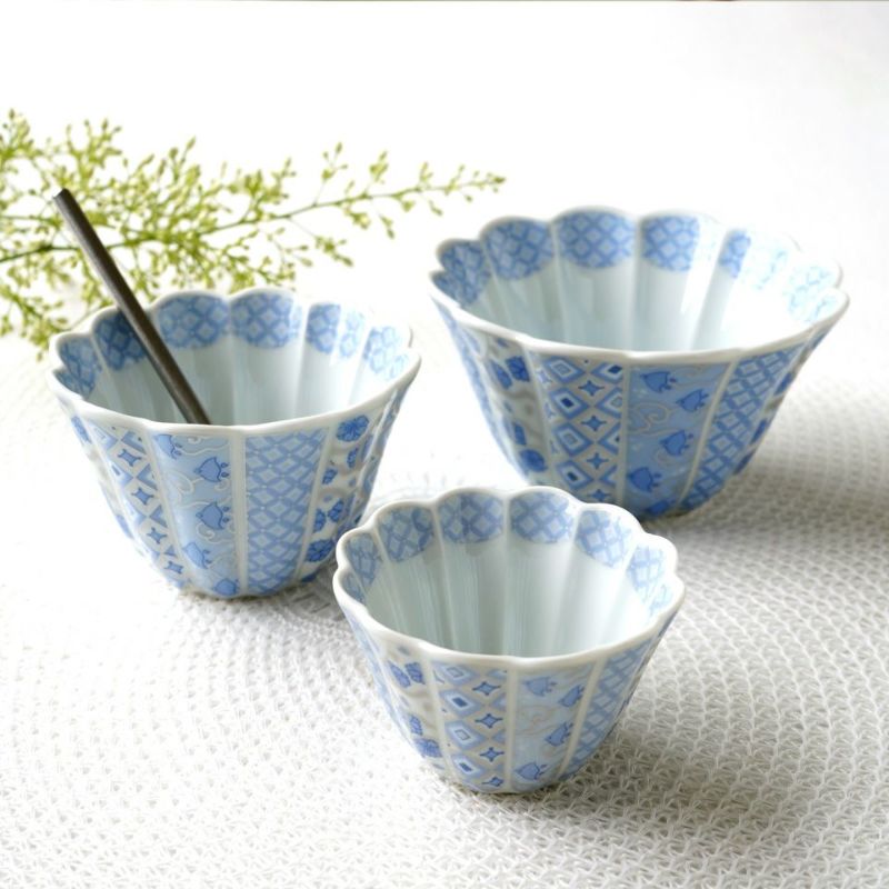花離宮シリーズ 【波佐見焼】花離宮 7.5cm ボウル（ブルー）〈1個