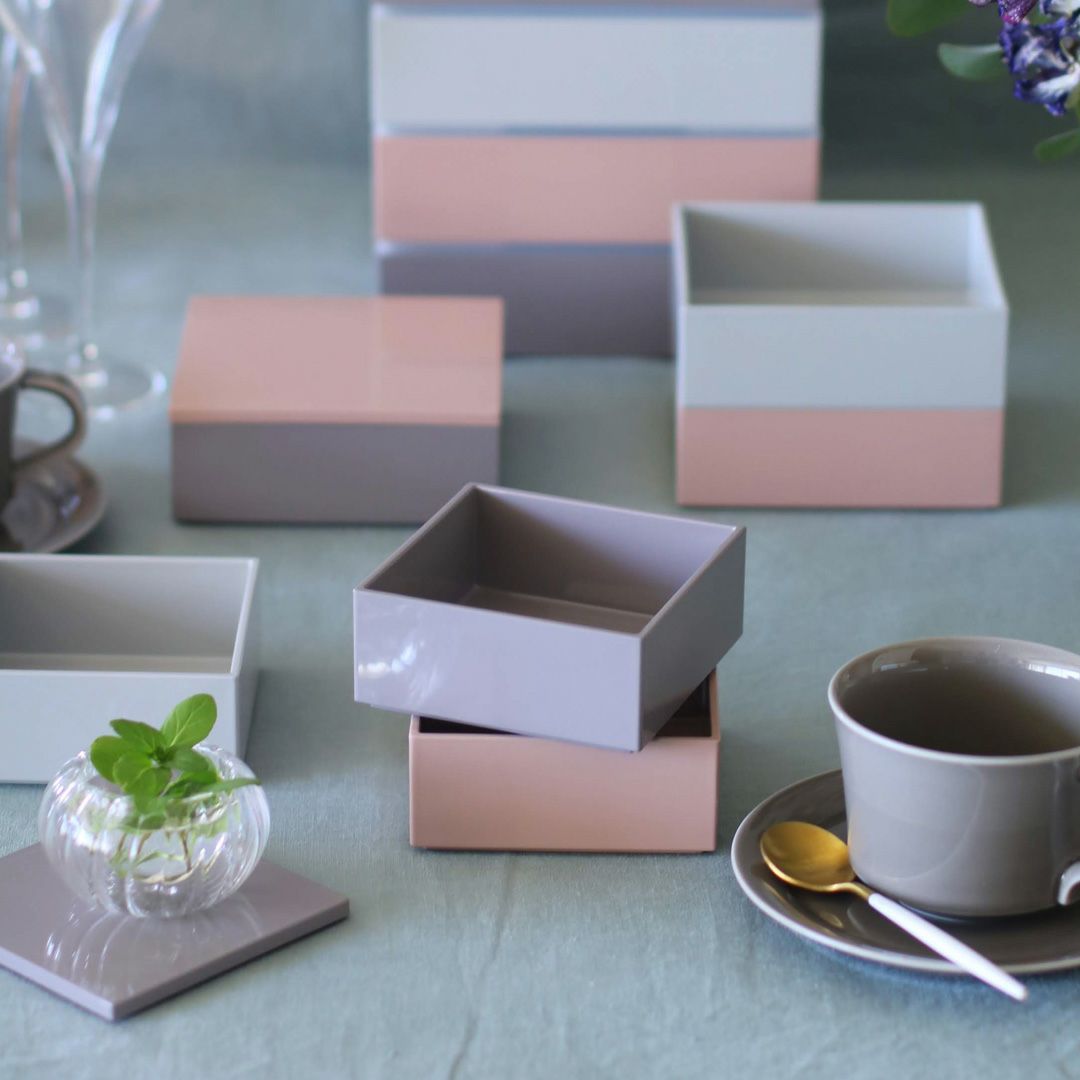 和モダン漆器 【越前塗】towan 三段重S（スミレ）〈1個〉 |皿や鉢など