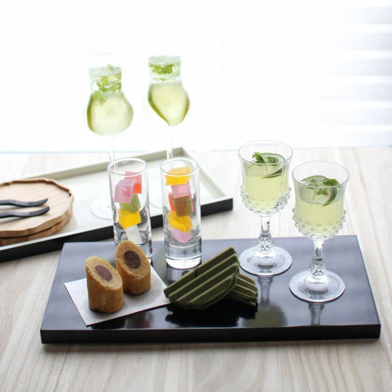 和モダン漆器 【越前塗】長角ジョイントトレー（白/黒）〈1枚〉 |皿や