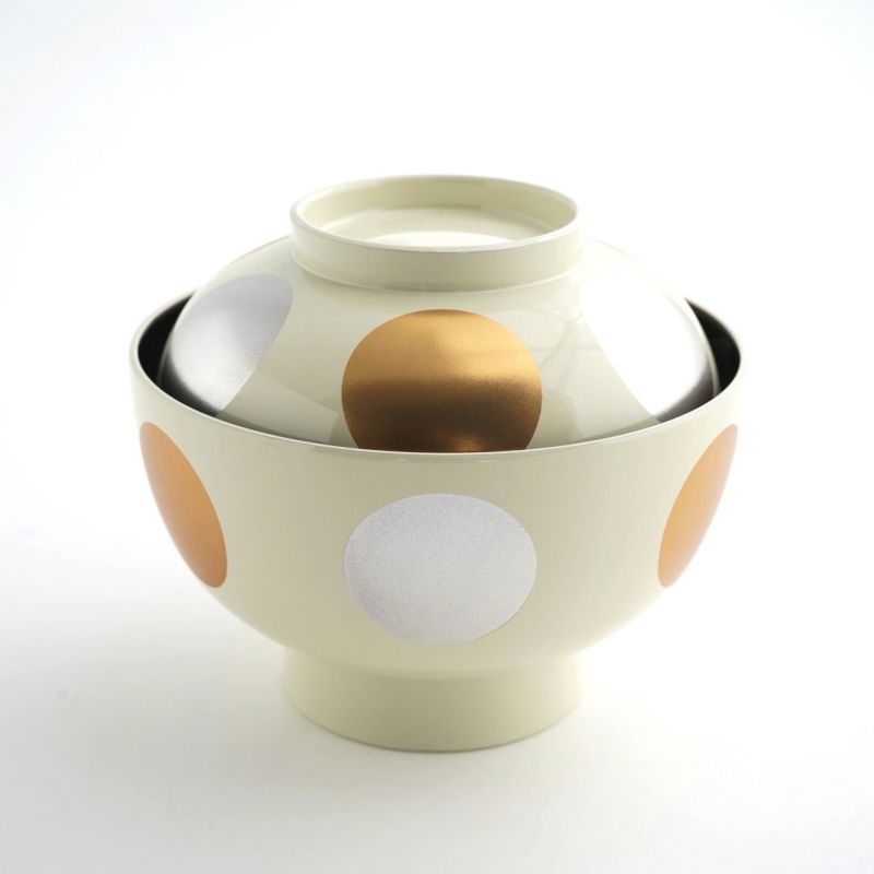 【レビューで送料無料】 モダン漆器 【越前塗】日月雑煮椀（白内黒）〈1個〉 |皿や鉢など 正月