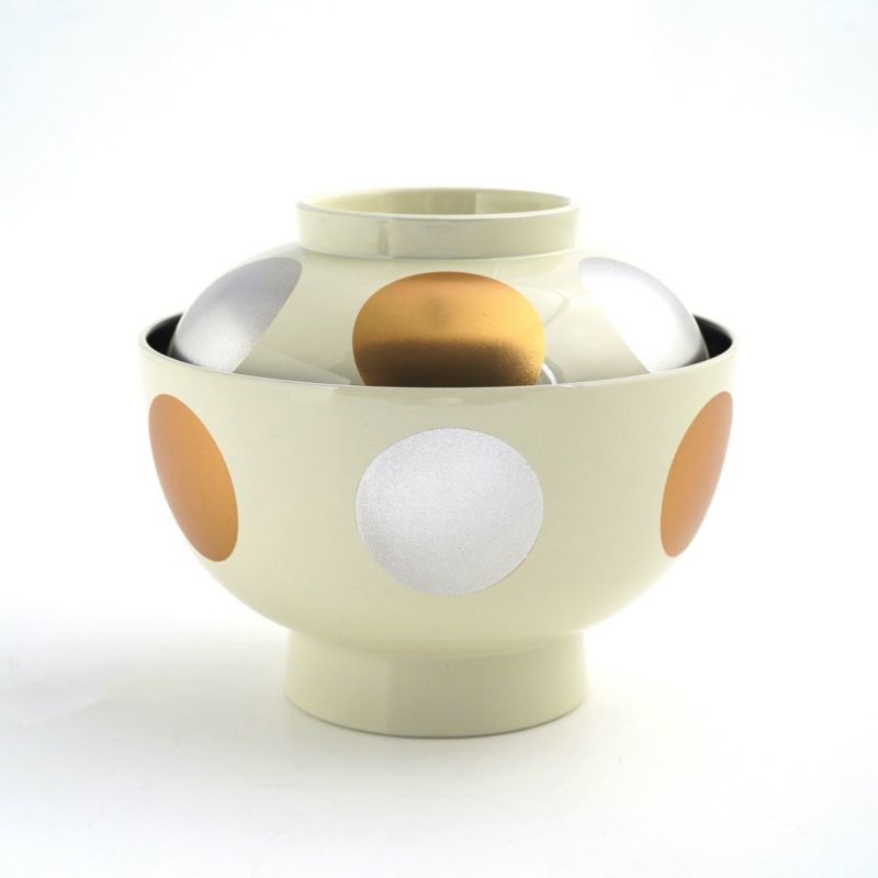 和モダン漆器 【越前塗】日月雑煮椀（白内黒）〈1個〉 |皿や鉢