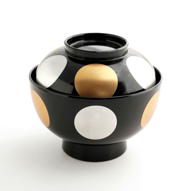 モダン漆器 【越前塗】日月雑煮椀（黒）〈1個〉 |皿や鉢など和