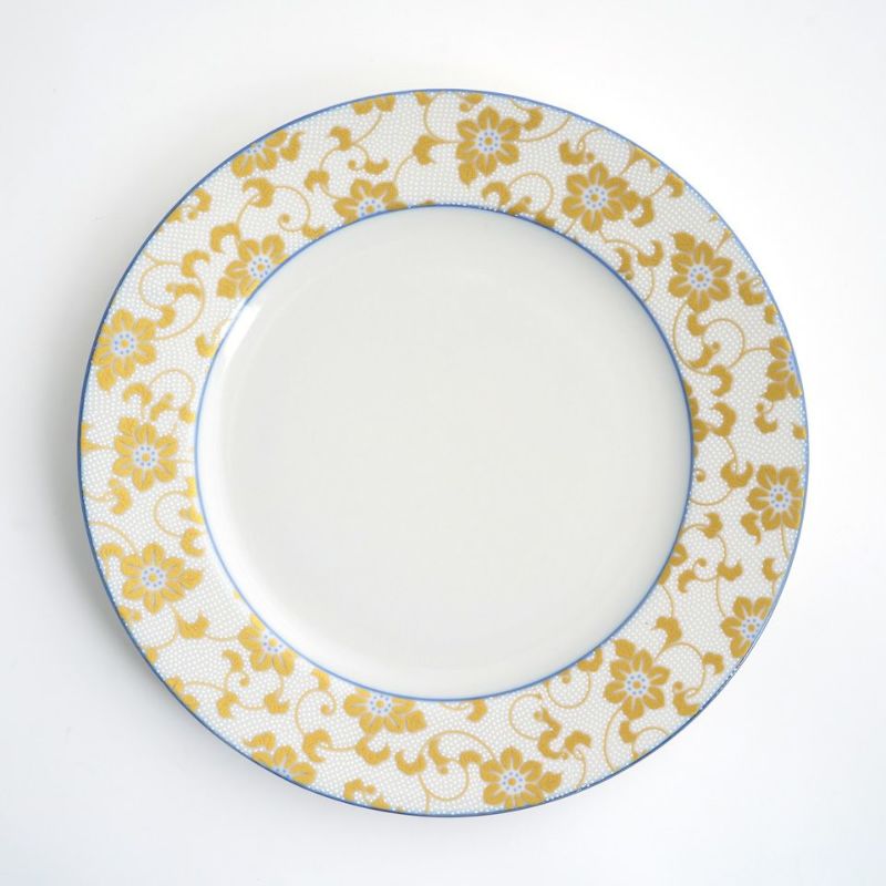 九谷焼 伝統柄 【九谷焼】6.5号皿揃・白粒鉄仙〈5枚〉 |皿や鉢など和