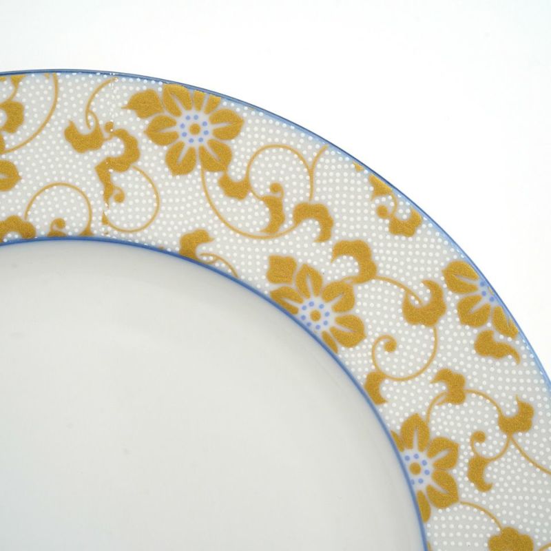 九谷焼 伝統柄 【九谷焼】6.5号皿揃・白粒鉄仙〈5枚〉 |皿や鉢など和