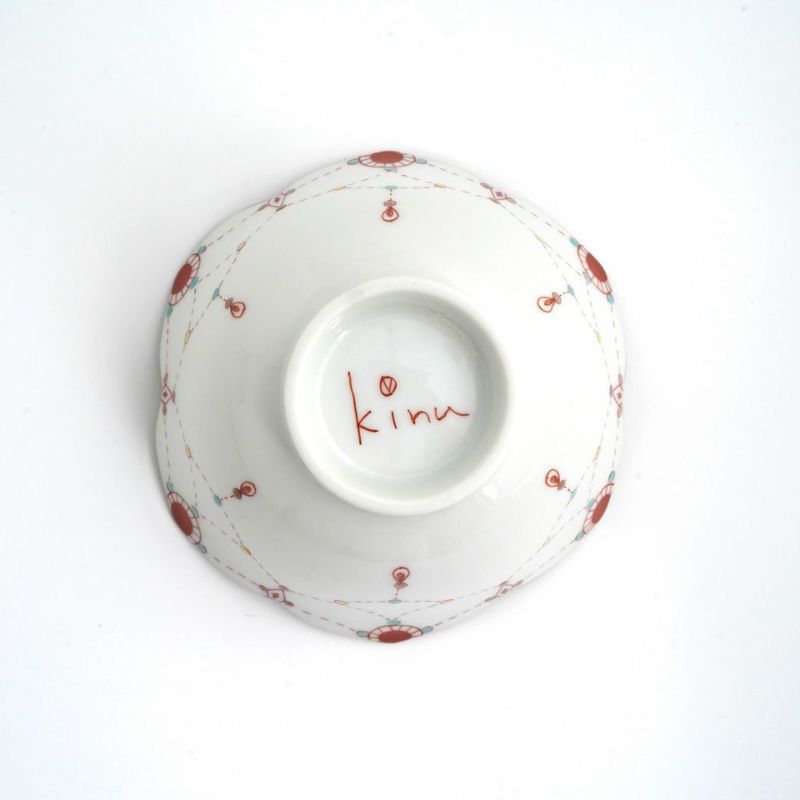 九谷焼 伝統柄 【九谷焼】3.2号小鉢揃・瓔珞文〈5個〉 |皿や鉢など和