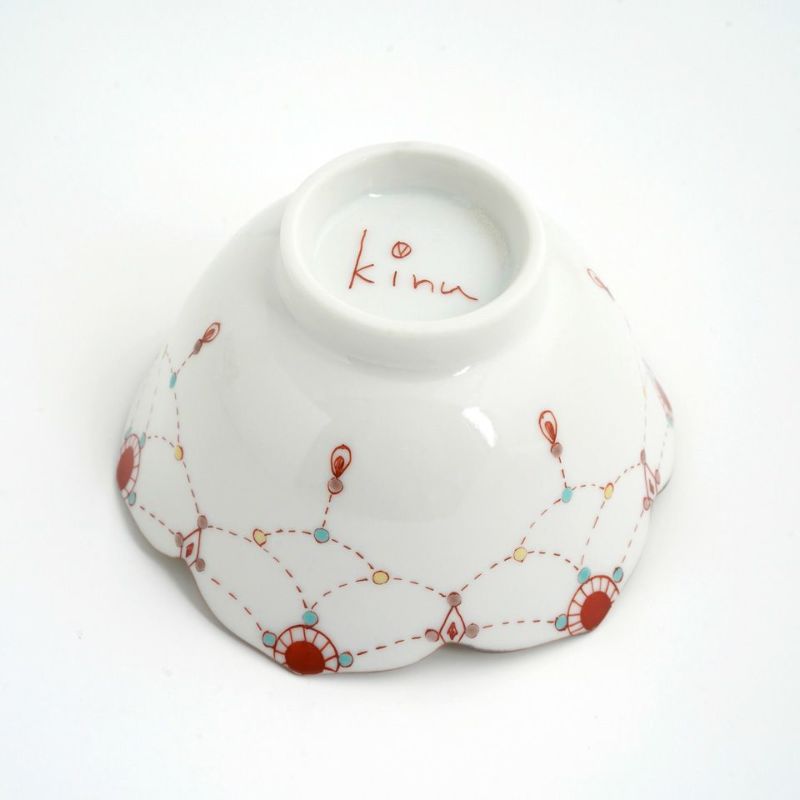 九谷焼 伝統柄 【九谷焼】3.2号小鉢揃・瓔珞文〈5個〉 |皿や鉢など和