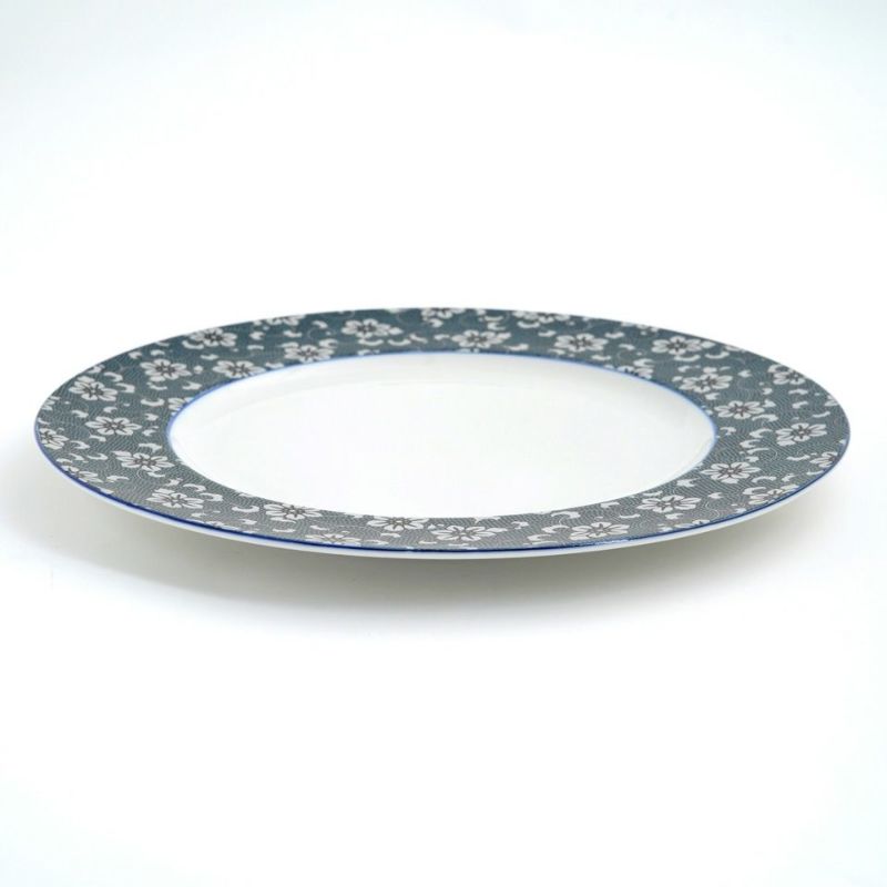 九谷焼 伝統柄 【九谷焼】9号盛皿・青粒鉄仙〈1枚〉 |皿や鉢など和食器