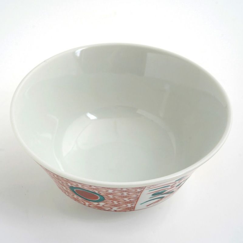 九谷焼　古九谷　宮本窯　赤絵　花文鉢　茶碗　C　R6510 九谷焼 古九谷 宮本窯 赤絵 花文鉢 茶碗 C R6510 工芸品