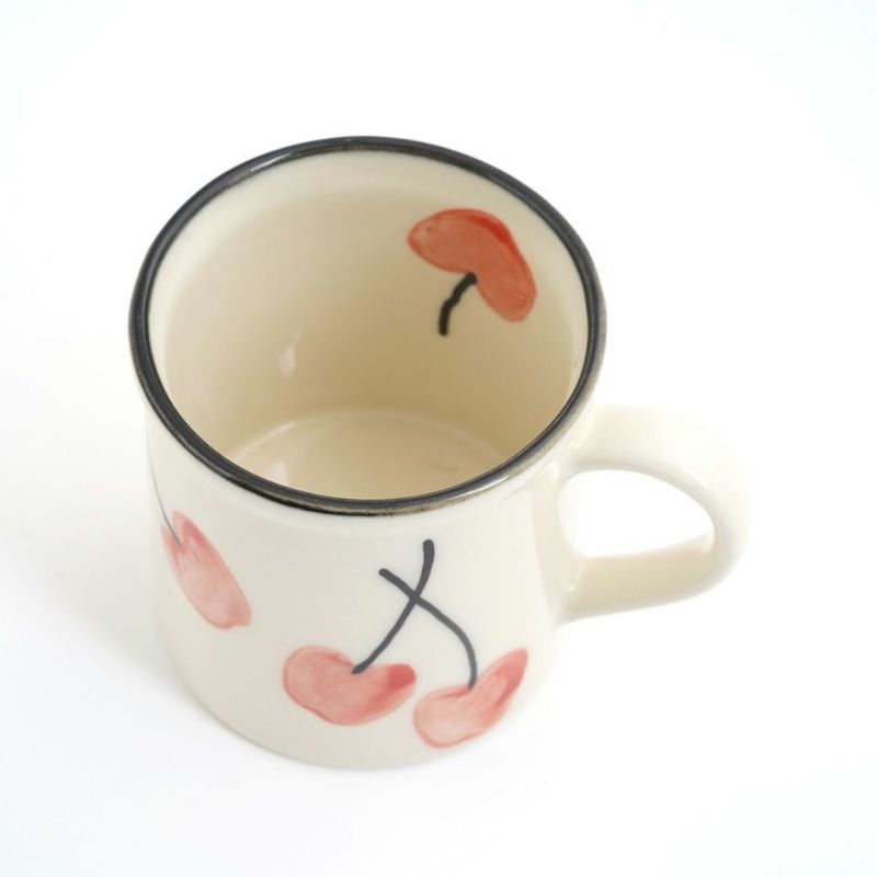 フルーツ柄のうつわ 【萬古焼】さくらんぼ マグ〈1個〉 |皿や鉢など和