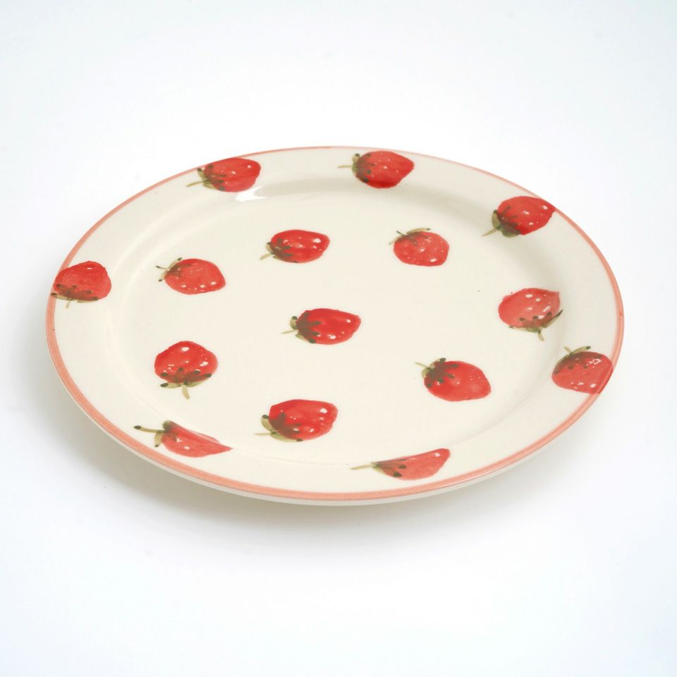フルーツ柄のうつわ 【萬古焼】いちご モーニングプレート〈1個〉 |皿