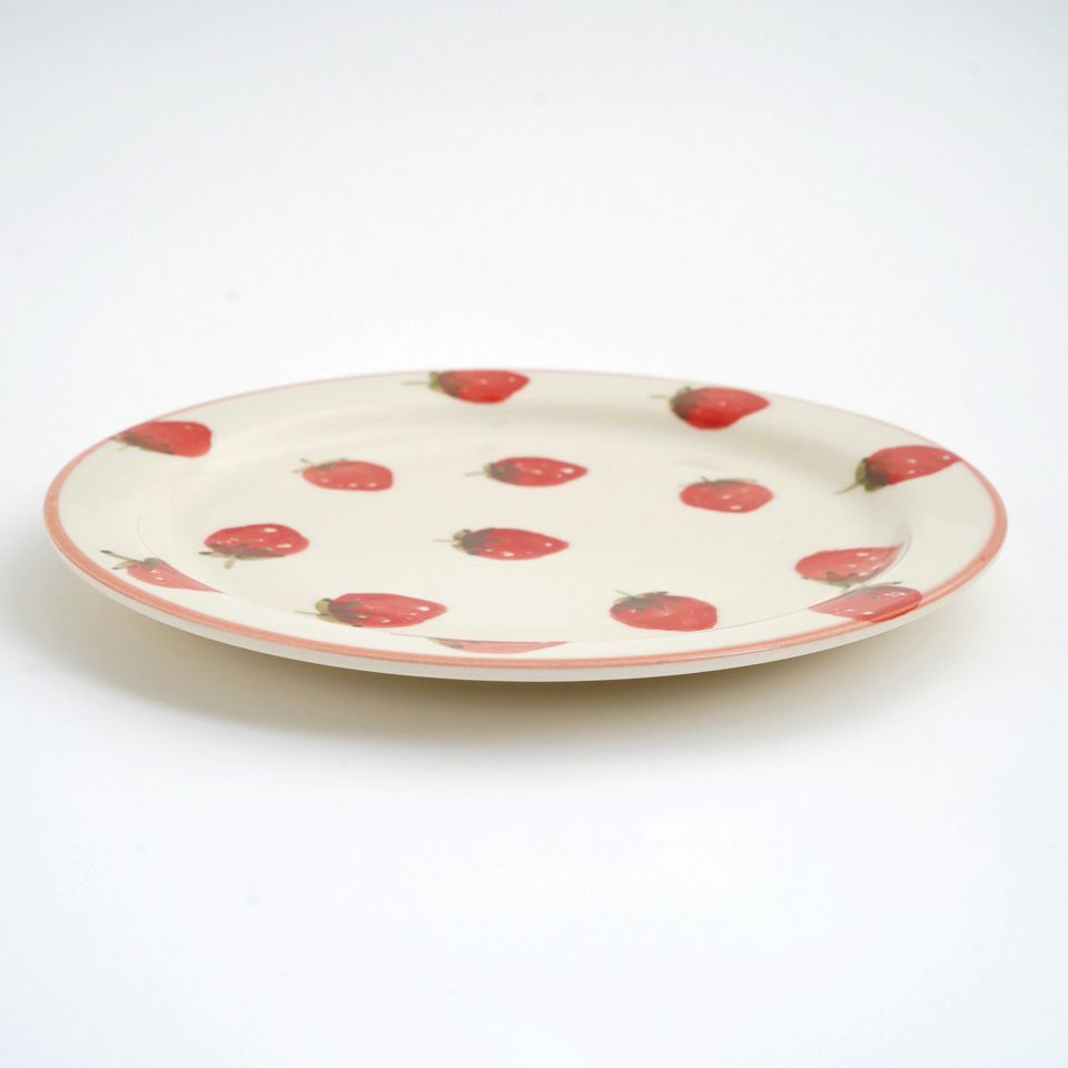 フルーツ柄のうつわ 【萬古焼】いちご モーニングプレート〈1個〉 |皿
