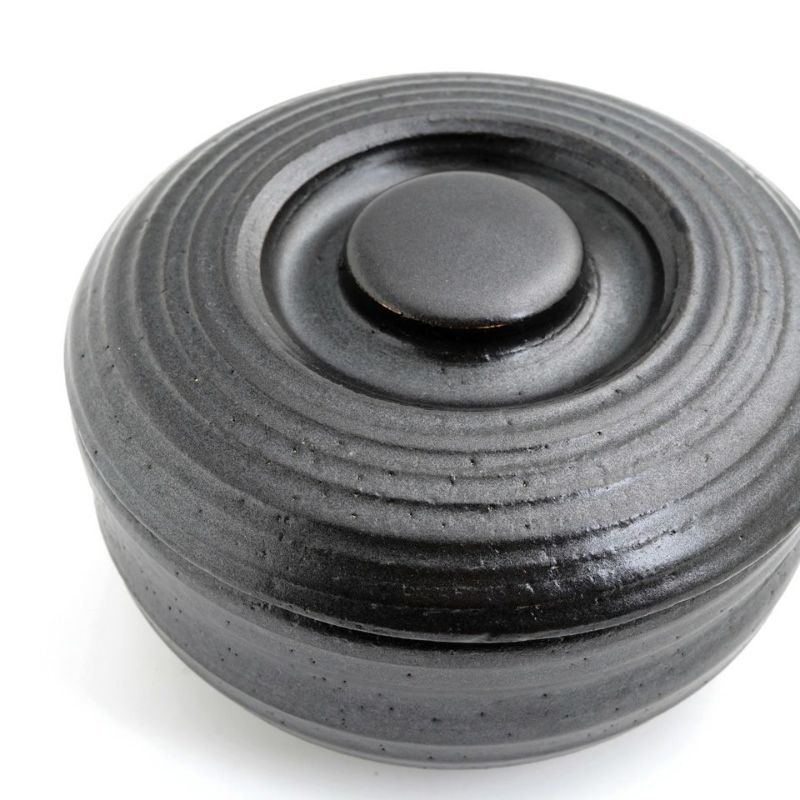 萬古焼（三重県） 【萬古焼】黒釉 2合半おひつ器〈1個〉 |皿や鉢など和