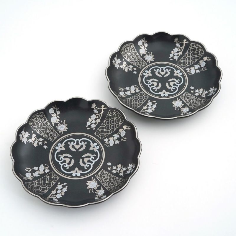 波佐見焼・三川内焼（長崎県） 【波佐見焼】SAI ペア銘々皿セット 黒