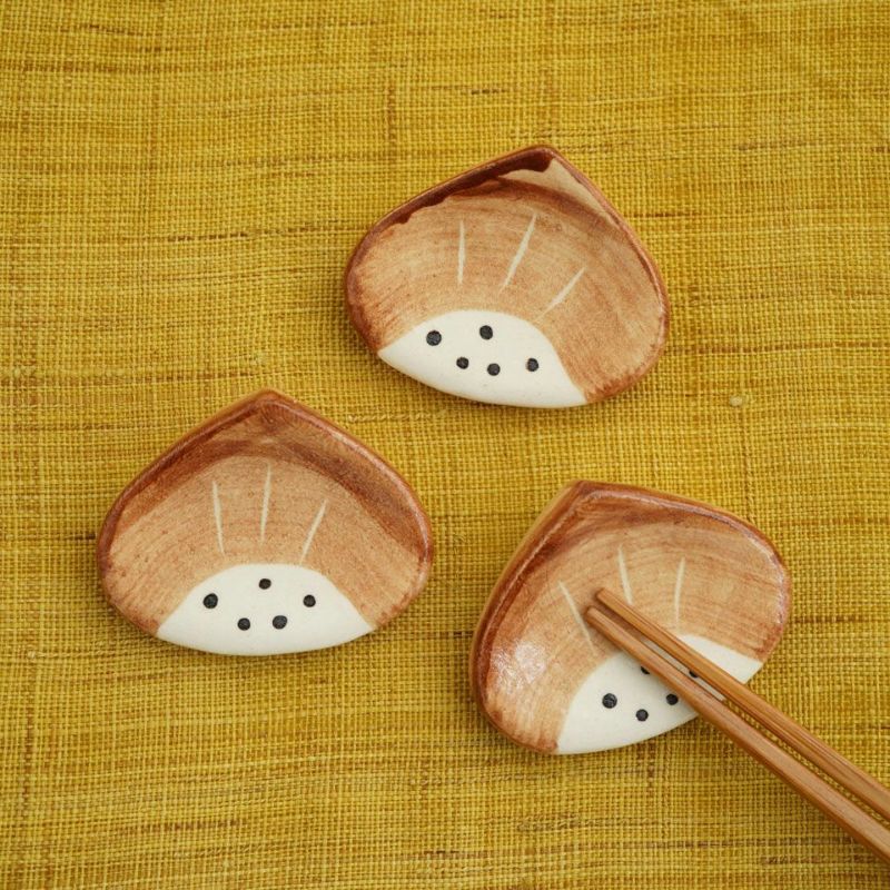 京焼・清水焼（京都府） 【京焼・清水焼】栗 箸置〈5個〉 |皿や鉢など