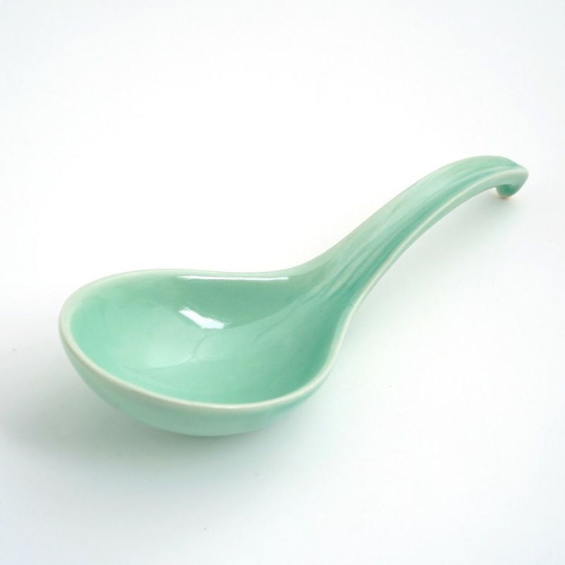 萬古焼（三重県） 【萬古焼】青磁 大レンゲ〈1本〉 |皿や鉢など和食器