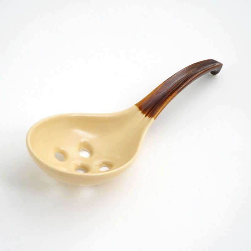 萬古焼（三重県） 【萬古焼】だんらん 穴あき大レンゲ〈1本〉 |皿や鉢