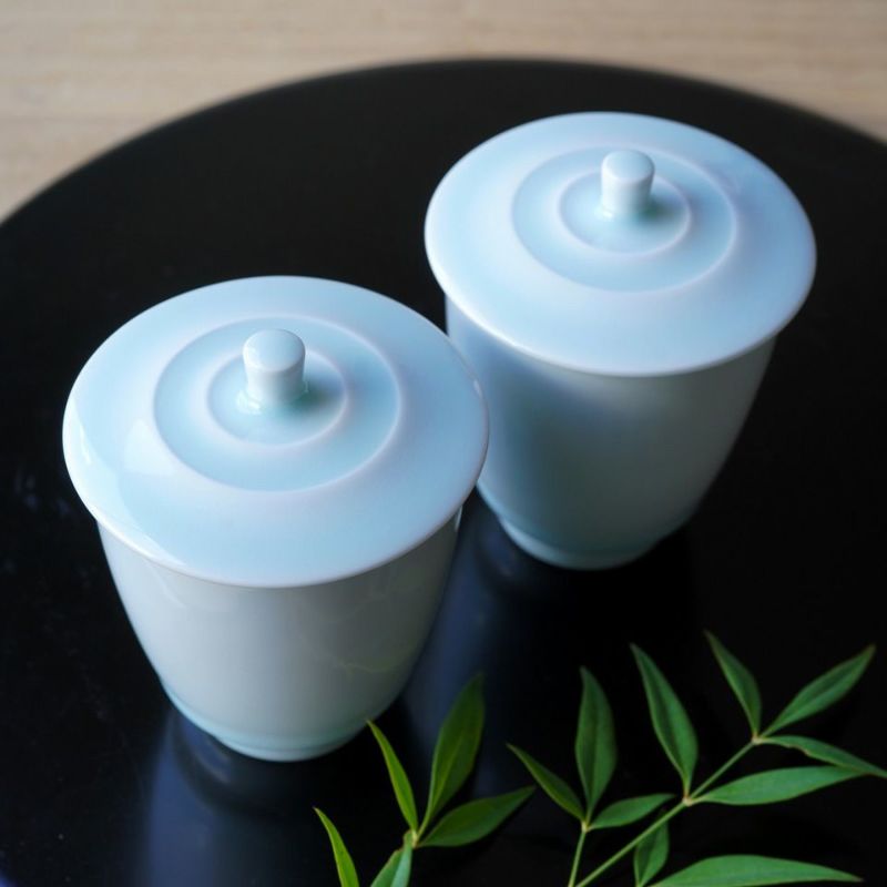 シリーズ以外・その他 清粋 蓋付き夫婦湯呑〈2個〉 有田焼 *bf |皿や鉢