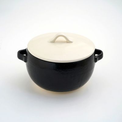 シリーズ以外・その他 味楽 レンジごはん鍋（白黒）〈1個〉 四日市萬古