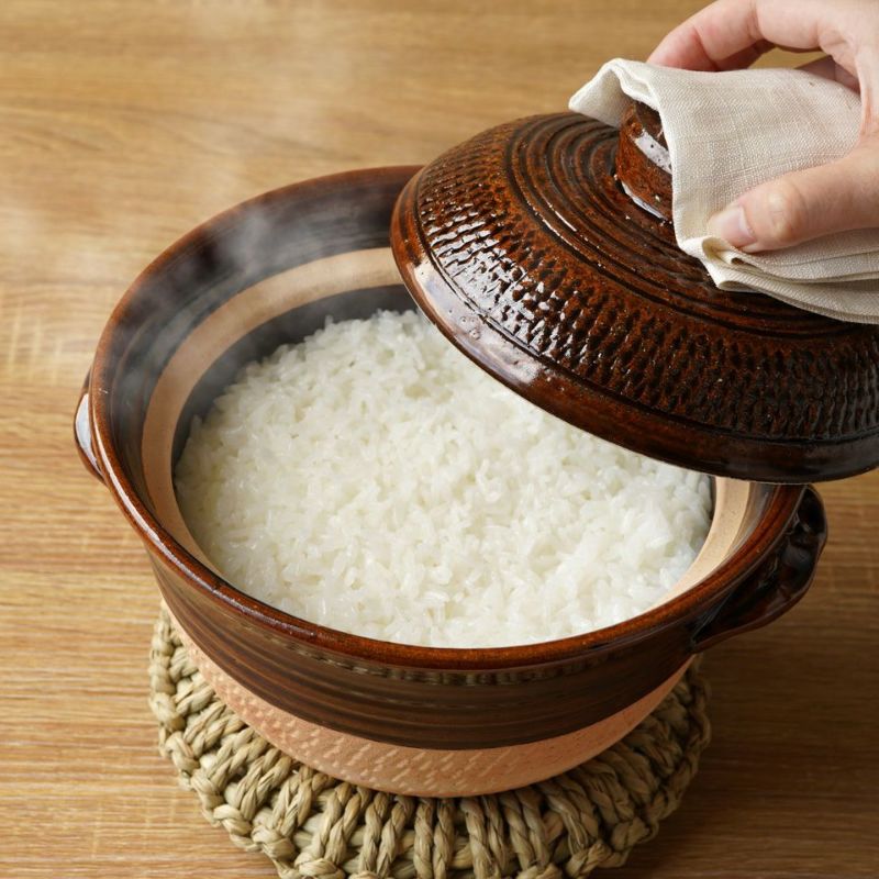 シリーズ以外・その他 伊賀飛びカンナ ごはん鍋（飴釉）〈1個〉 伊賀焼