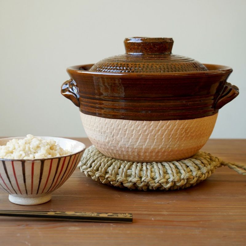 シリーズ以外・その他 伊賀飛びカンナ ごはん鍋（飴釉）〈1個〉 伊賀焼