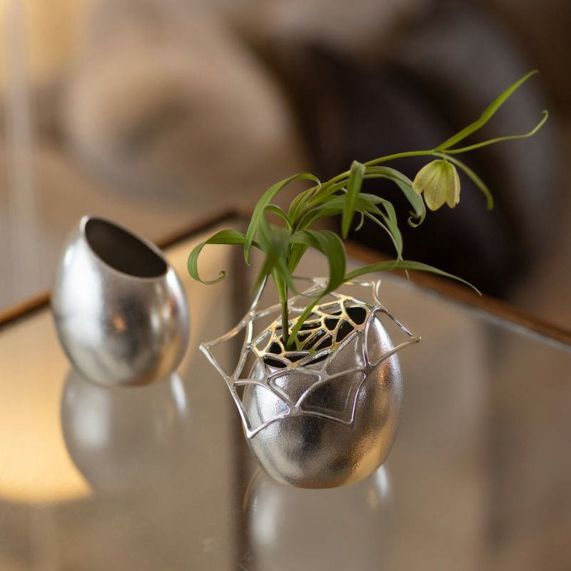 能作 【能作】花ごころギフト〈フラワーベースまゆS1個・KAGOローズS1