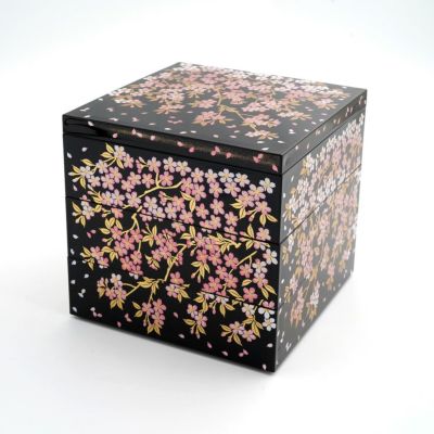 さくら漆器 【山中塗】さくら5.0 三段重（白/ピンク）〈1個〉 |皿や鉢