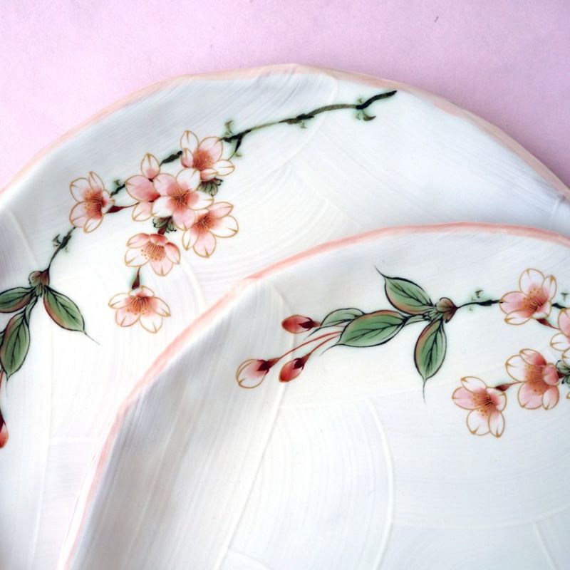 京焼清水焼 高木岩華作 七宝紋様角小鉢揃い（5個） 京焼清水焼 高木岩