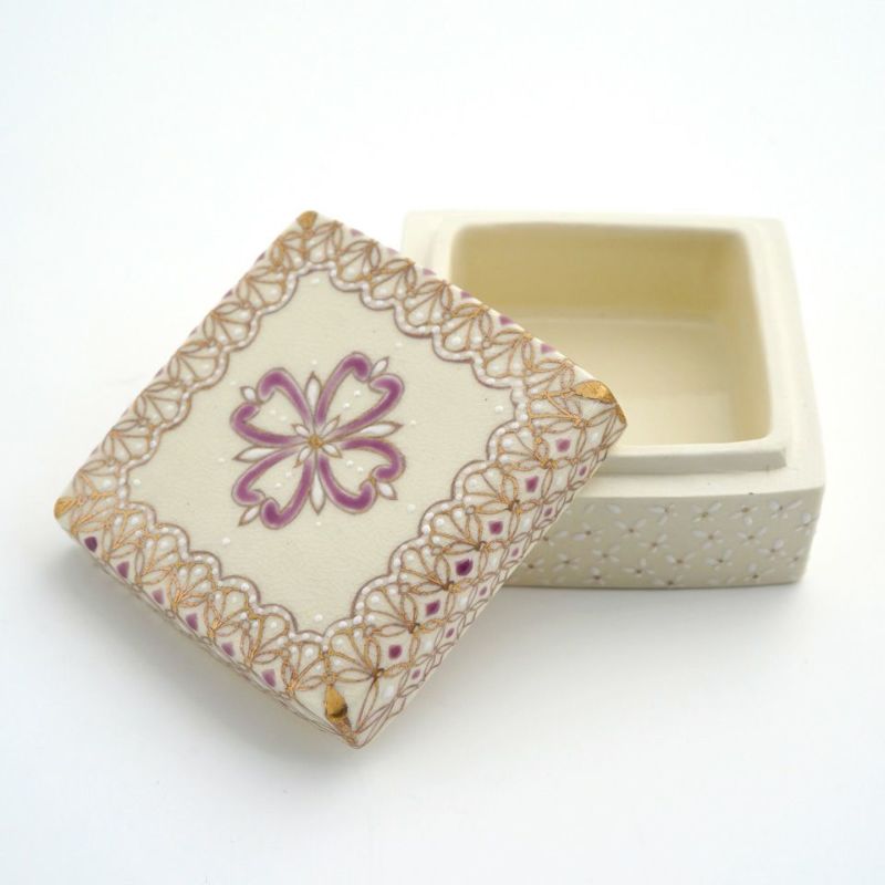 松村かなこ（まつむらかなこ） 【松村かなこ】京金彩 四角蓋物〈1個